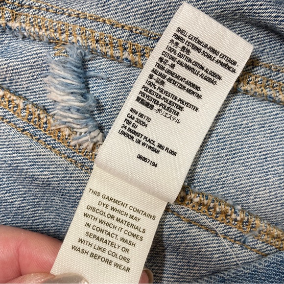 Free People In My Element Patched Flare Jeans 27 (*30) Runs Large Preowned $168 - Picture 13 of 16